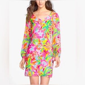 NWOT Lilly Pulitzer Mini Dress Floral Flamingo